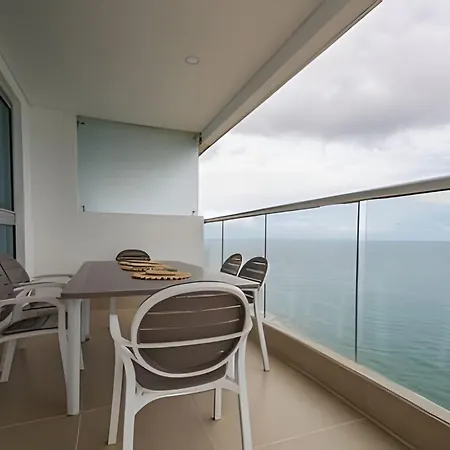 Laurdhomes Lujoso Apto Piso 28 Frente Al Mar, 2Bth Cartagena Exterior photo