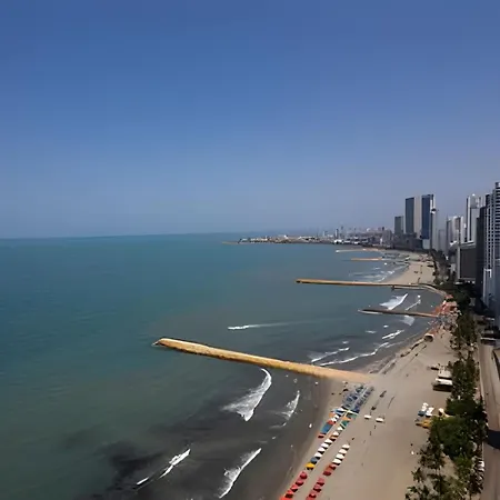 Laurdhomes Lujoso Apto Piso 28 Frente Al Mar, 2Bth Cartagena Exterior photo